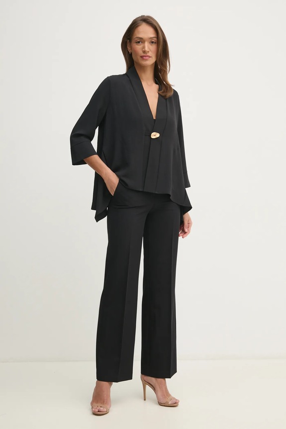 Hlače Sisley 4KVXLF02I crna SS26