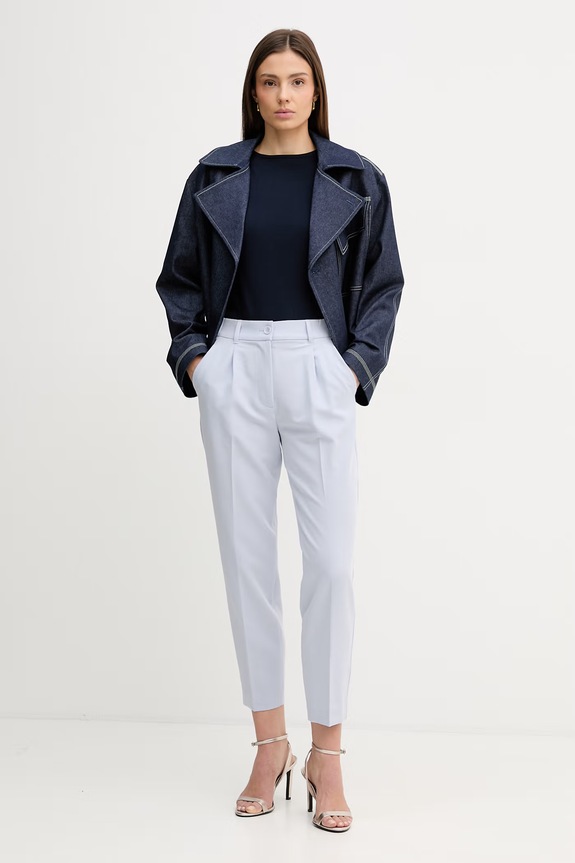 Nohavice Sisley 4KVXL5CM7 modrá SS26