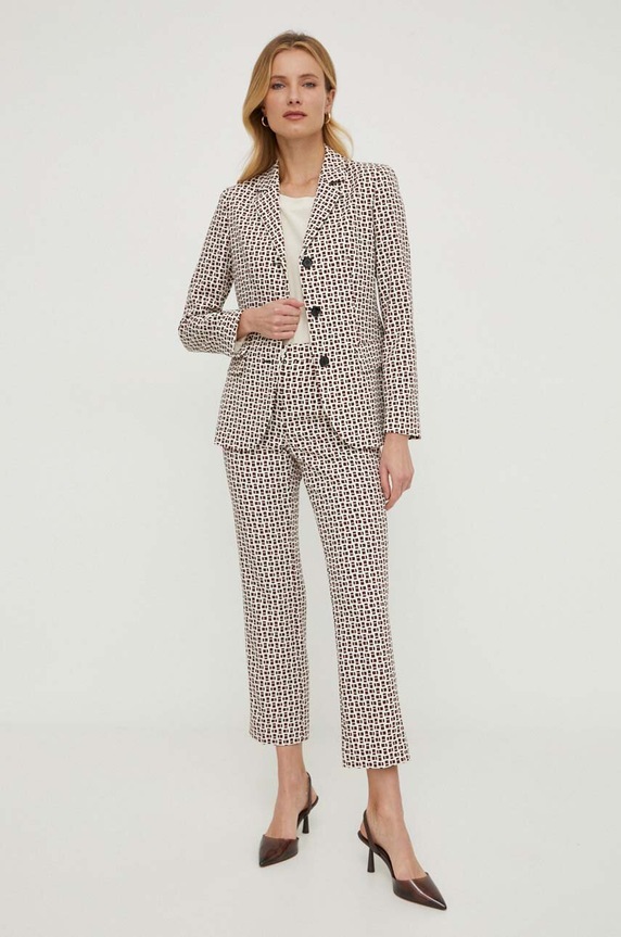 Sisley spodnie wzorzyste multicolor 4OLRLF04M