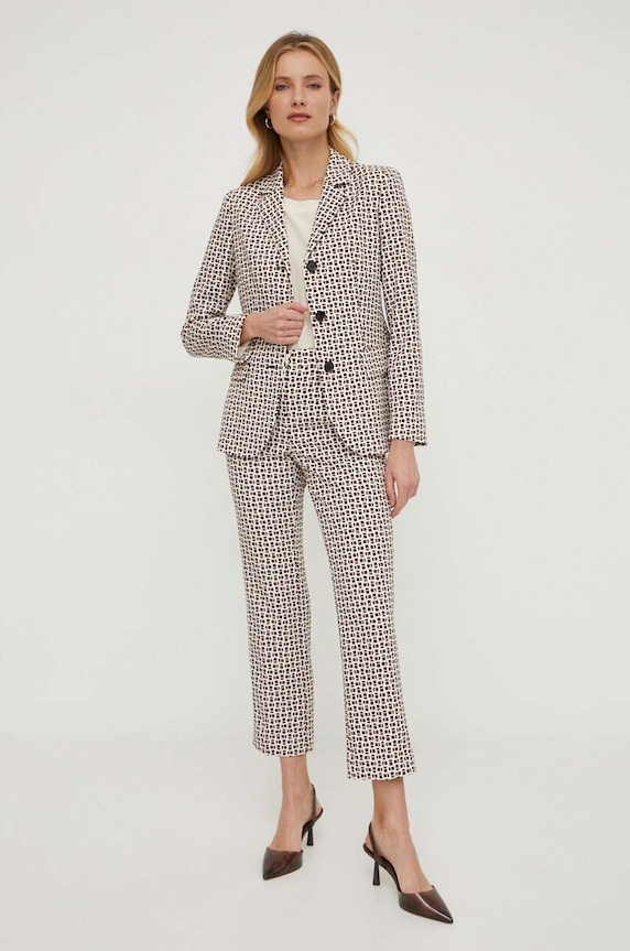Sisley spodnie wzorzyste multicolor 4OLRLF04M