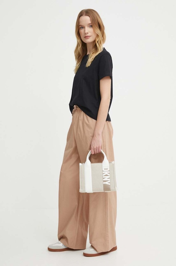 Bavlněné kalhoty Sisley 4GDELF050 béžová SS24