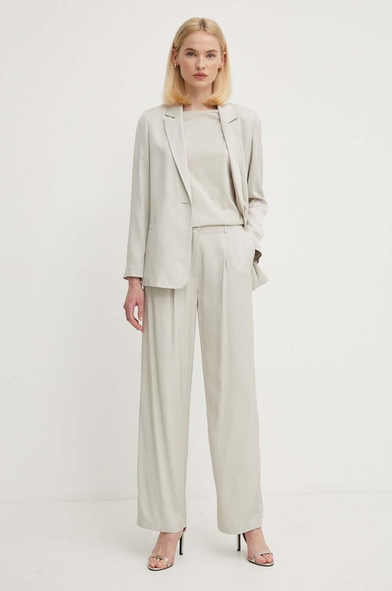 Sisley spodnie 49NMLF057 beżowy SS24