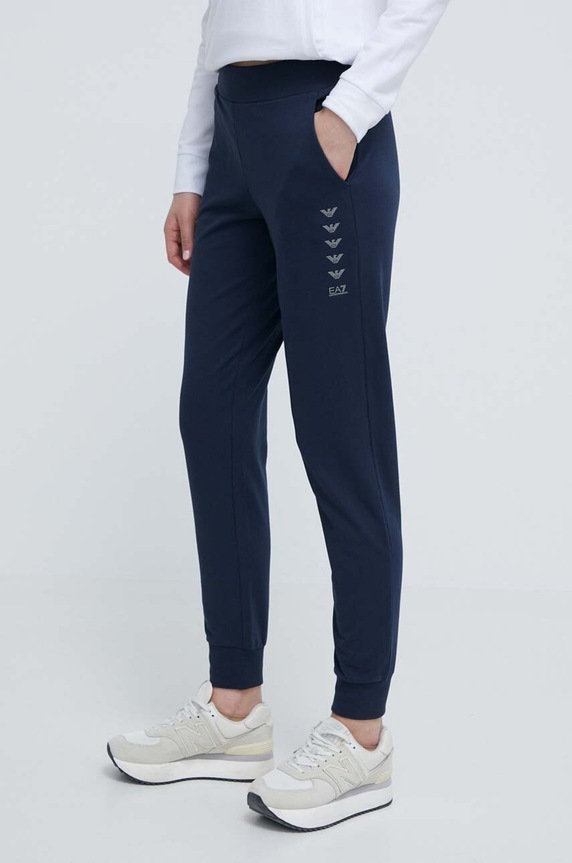 EA7 Emporio Armani spodnie dresowe dzianina granatowy TJTHZ.3DTP67.0555