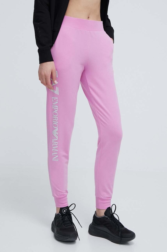 Tepláky EA7 Emporio Armani pletenina růžová TJTXZ.8NTP85.1432