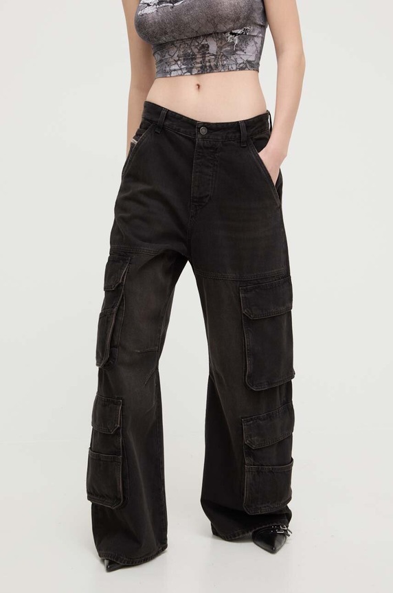 Diesel jeansy D-SIRE-CARGO-D czarny A13317.0KIAG