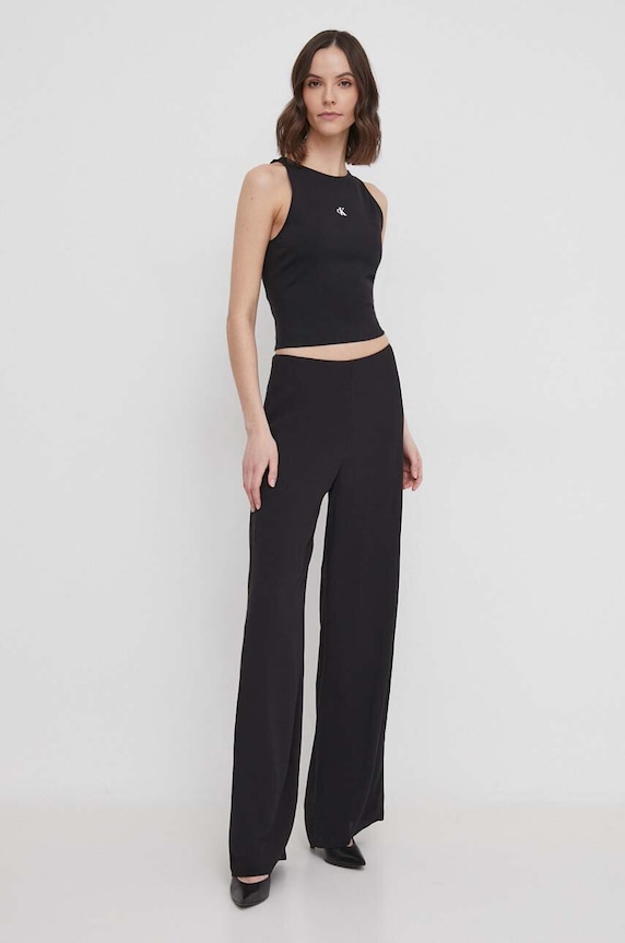 Nohavice Calvin Klein Jeans J20J223321 čierna SS24