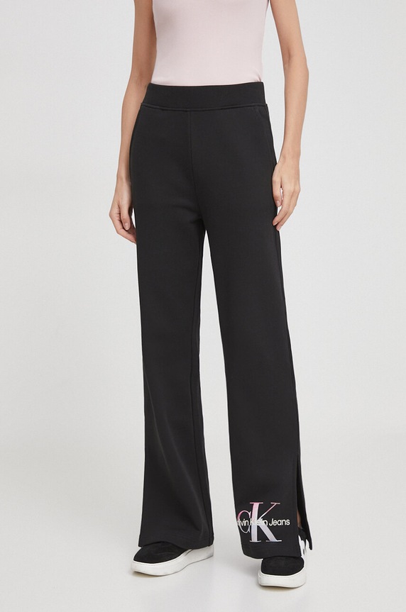 Calvin Klein Jeans pantaloni de trening din bumbac bumbac negru J20J223422