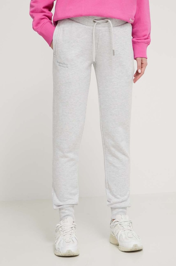 Tepláky Superdry melanž sivá W7011039A.5WB