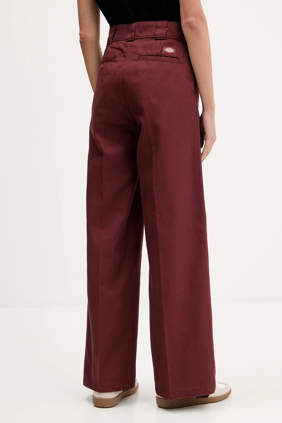 Ρούχα Παντελόνι Dickies WIDE LEG WORK PANT W DK0A4YSE μπορντό