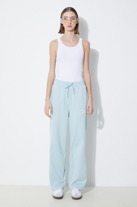 Спортен панталон Puma T7 High Waist Pant 624212 син SS24