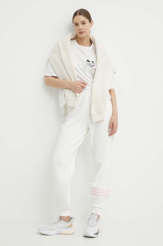adidas Originals spodnie dresowe IU2502 beżowy SS24