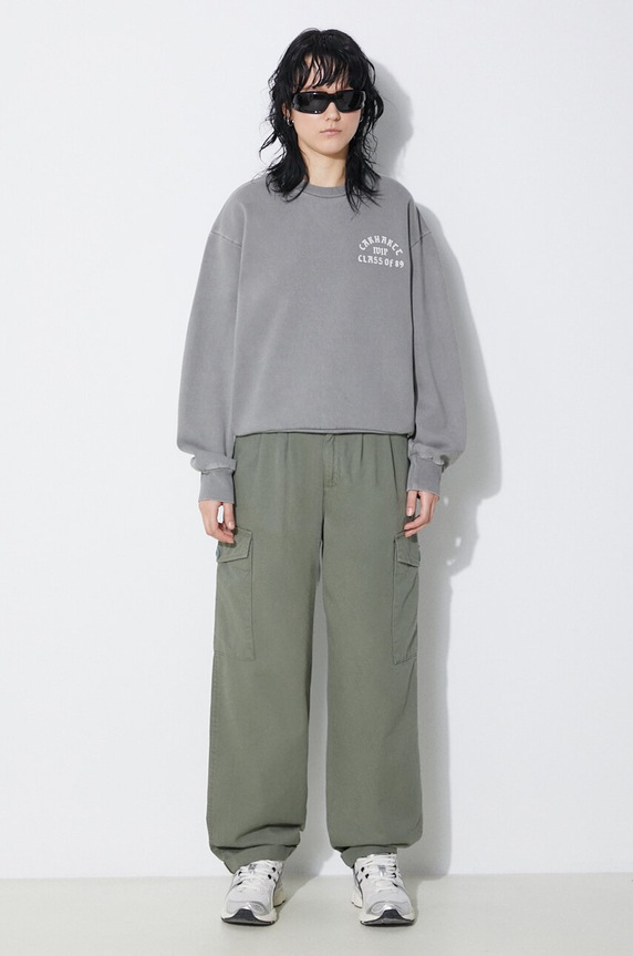 Bavlněné kalhoty Carhartt WIP Collins Pant I029789.1YFGD zelená SS24