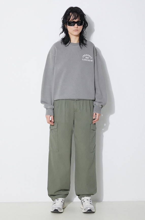 Bavlněné kalhoty Carhartt WIP Collins Pant I029789.1YFGD zelená SS24