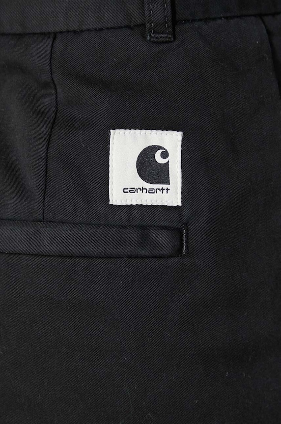 Хлопковые брюки Carhartt WIP Leola Pant I033147.8906 чёрный