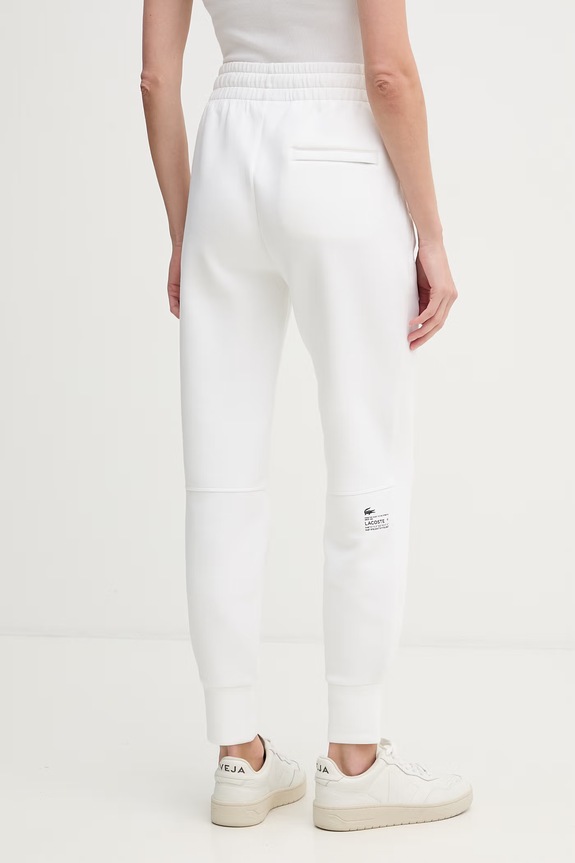 Odzież Lacoste spodnie dresowe damskie z bawełną XF0343 beżowy