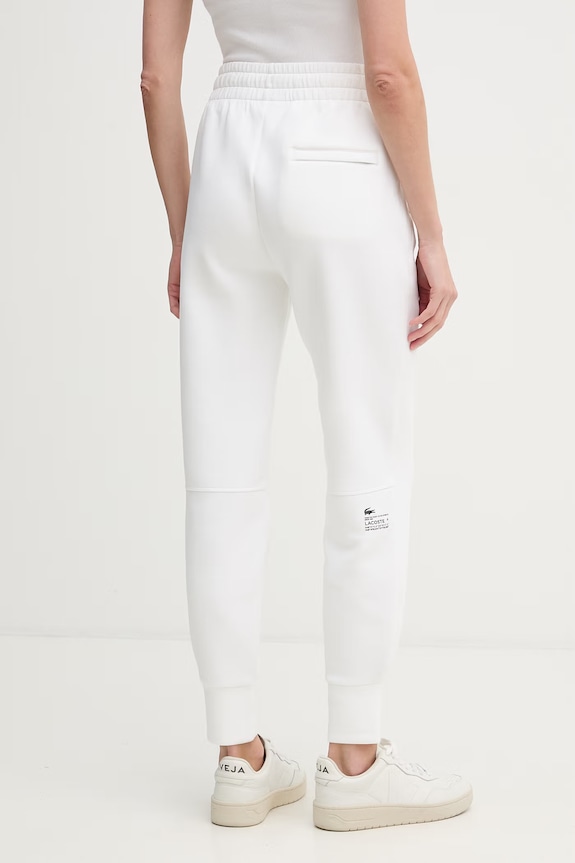 Odzież Lacoste spodnie dresowe damskie z bawełną XF0343 beżowy