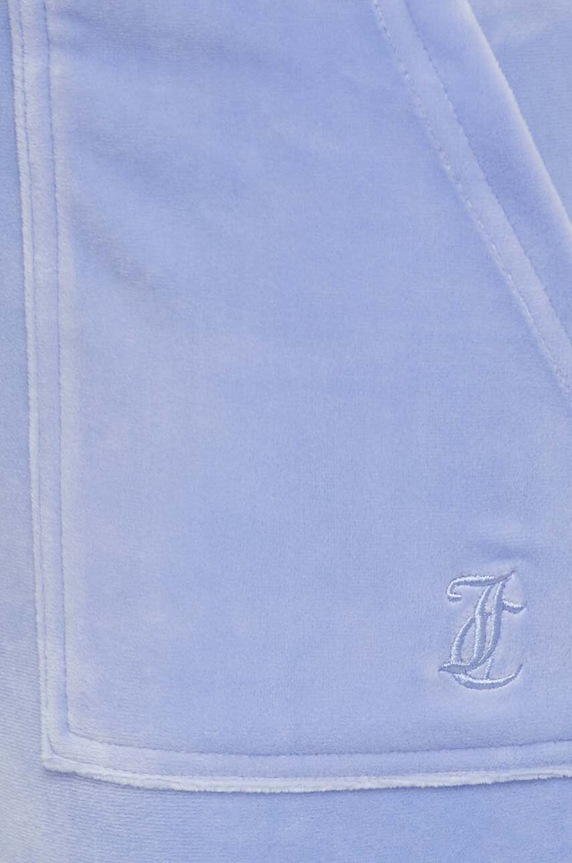 Juicy Couture spodnie dresowe welurowe niebieski JCAP180.609