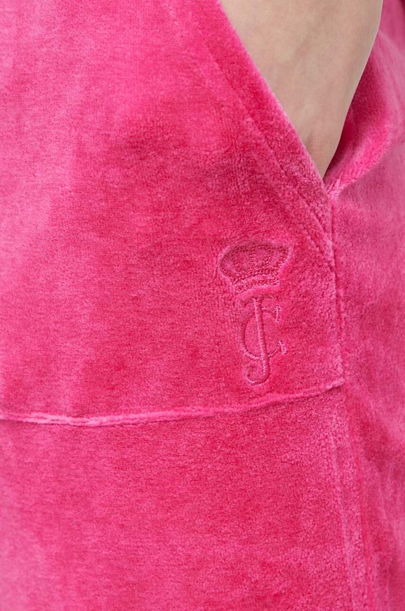 Juicy Couture spodnie dresowe welurowe różowy JCSEBJ008.658