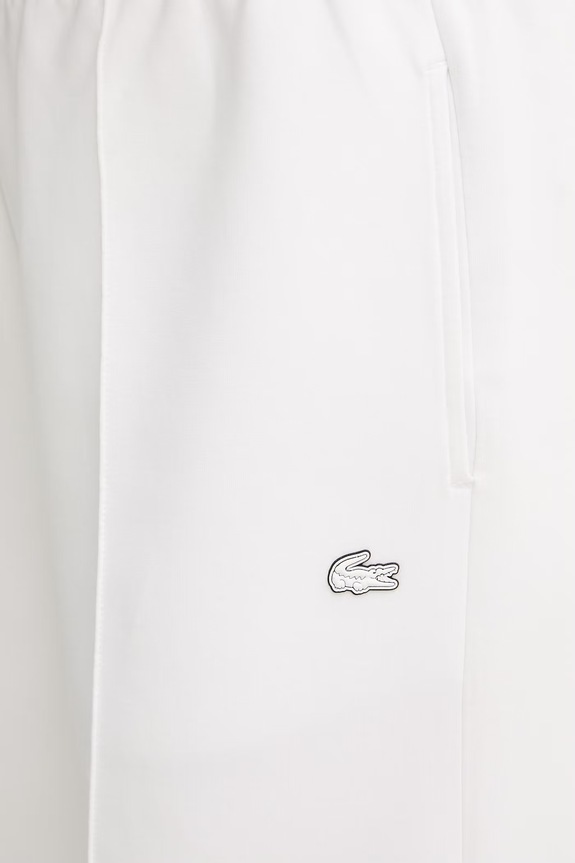 Lacoste spodnie dresowe damskie z bawełną biały XF7374
