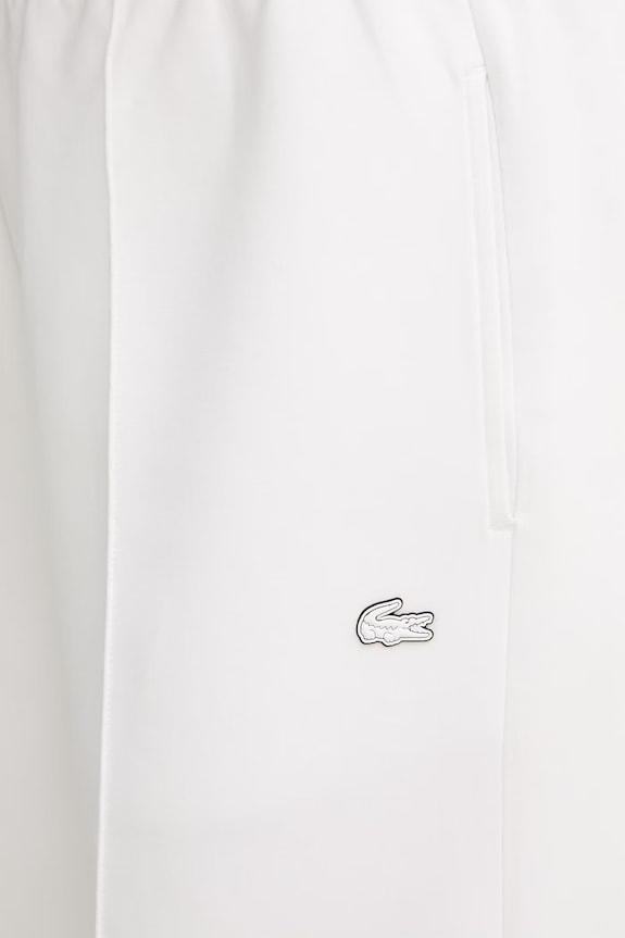 Lacoste spodnie dresowe damskie z bawełną biały XF7374