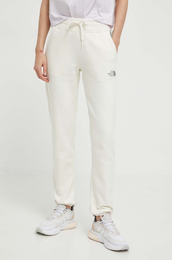 The North Face pantaloni da jogging in cotone maglia beige NF0A87DMQLI1