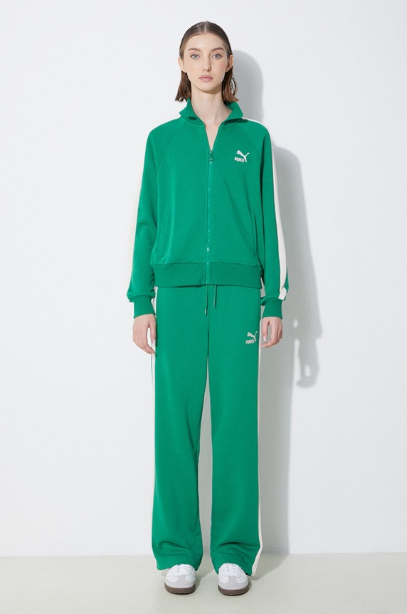Puma ICONIC T7 spodnie dresowe damskie 625411 zielony SS24