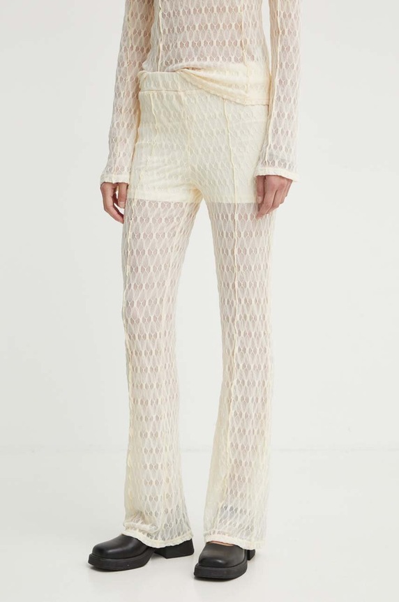 Gestuz pantaloni tricotaj bej 10909321
