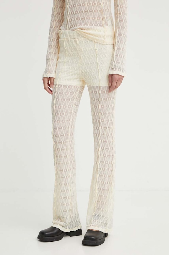Gestuz pantaloni tricotaj bej 10909321
