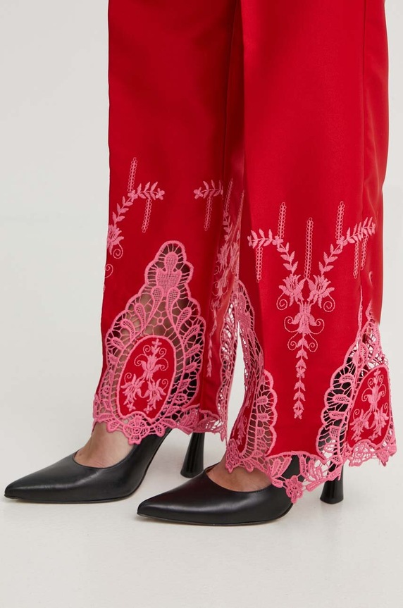 Odjeća Hlače Never Fully Dressed NFDTR268.Red crvena