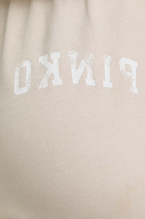 Pinko spodnie dresowe bawełniane beżowy 104270.A266