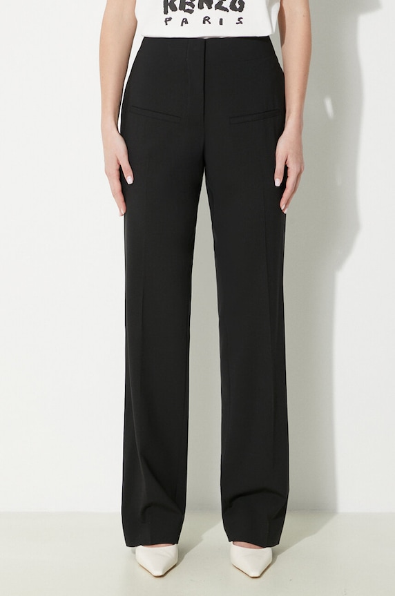 Vlněné kalhoty JW Anderson Front Pocket Straight Trousers černá TR0332.PG1321.999