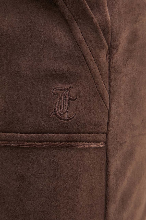 Juicy Couture pantaloni da tuta in velluto marrone JCAP180EU.193