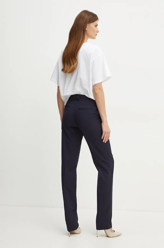 Îmbrăcăminte BOSS pantaloni de lână Tameah 50490045 bleumarin