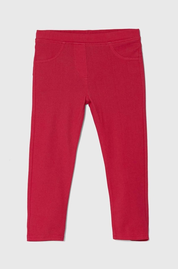 United Colors of Benetton spodnie dziecięce z elastanem różowy 3HDXGF03L.P.Seasonal