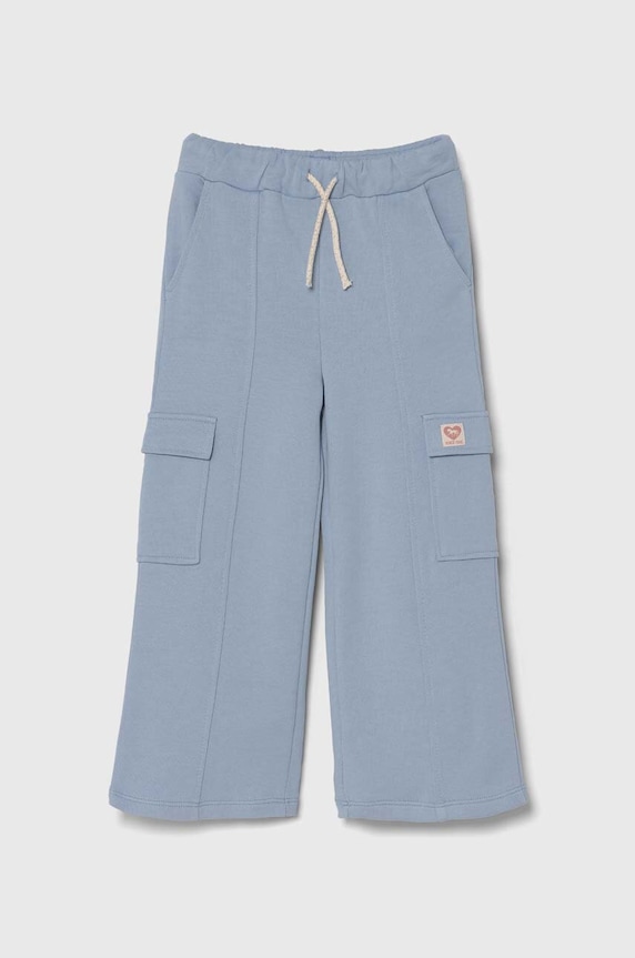 Dětské bavlněné tepláky United Colors of Benetton pletenina modrá 3J68CF04Z.G.Seasonal