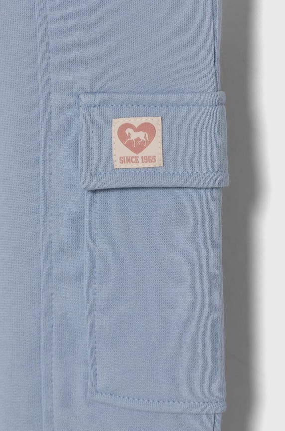 DÍVKA Dětské bavlněné tepláky United Colors of Benetton 3J68CF04Z.G.Seasonal modrá