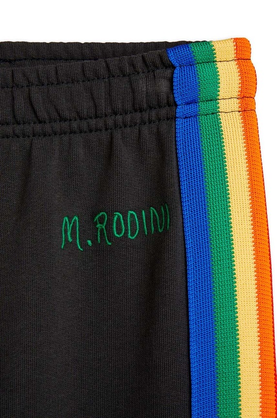 Παιδικό βαμβακερό παντελόνι Mini Rodini μαύρο 2413011899
