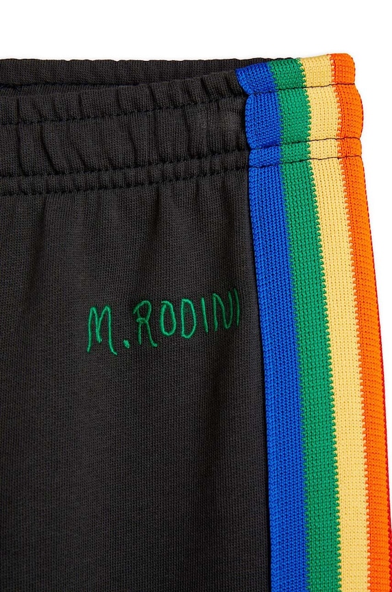 Παιδικό βαμβακερό παντελόνι Mini Rodini μαύρο 2413011899