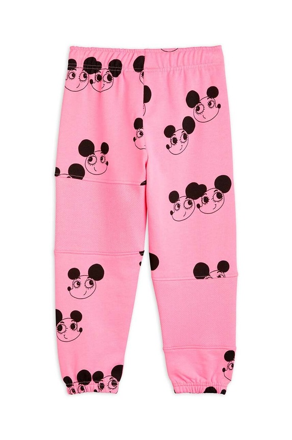 Mini Rodini spodnie dresowe bawełniane dziecięce 2413012128 różowy SS24