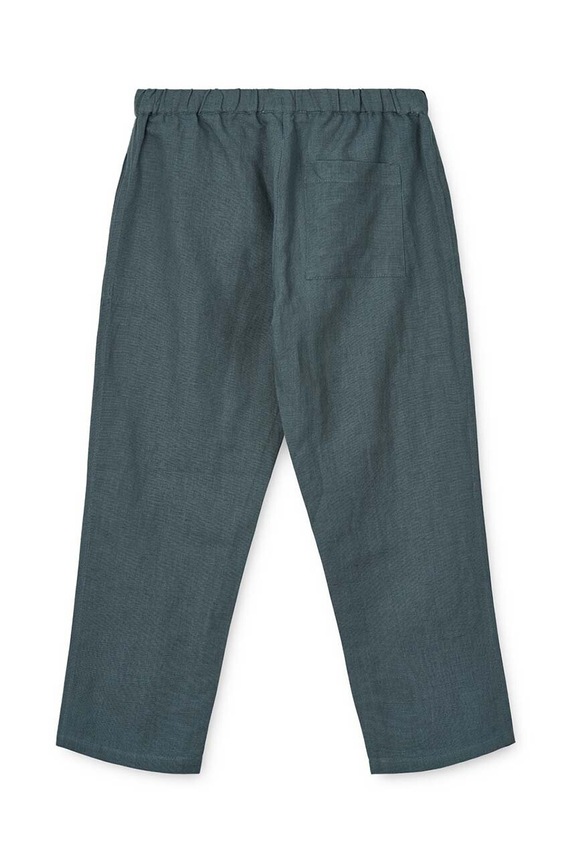 Chłopiec Liewood spodnie z domieszką lnu dziecięce Orlando Linen Pants LW19361 niebieski
