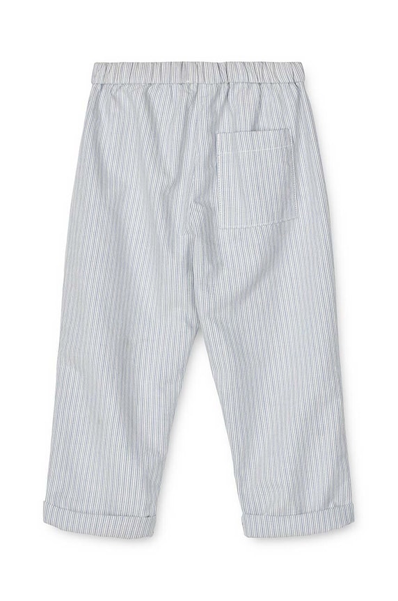 Liewood spodnie bawełniane dziecięce Orlando Stripe Pants LW19367 niebieski SS24
