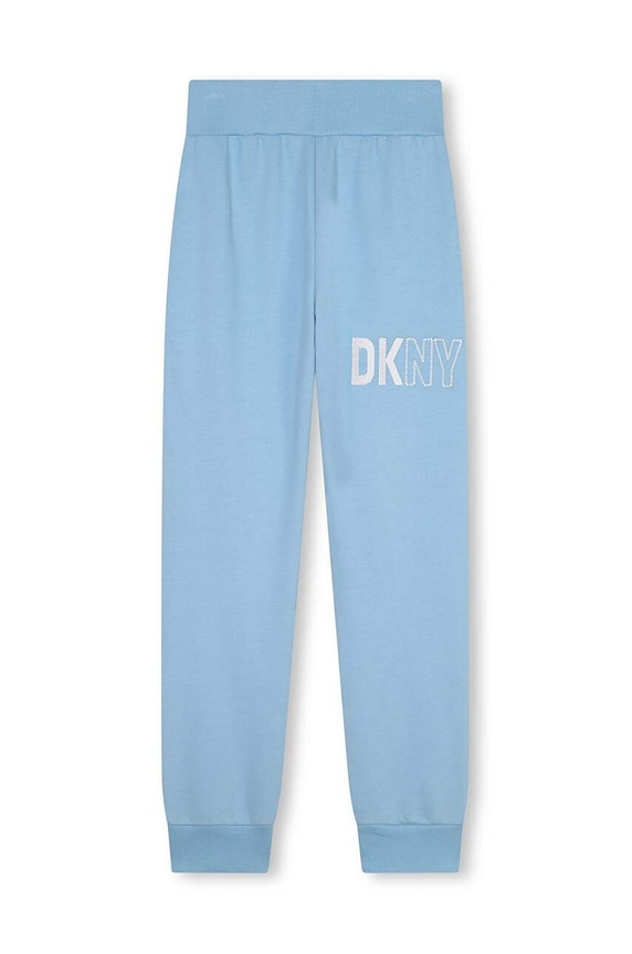Παιδικό βαμβακερό παντελόνι DKNY D60033.126.150 μπλε SS24