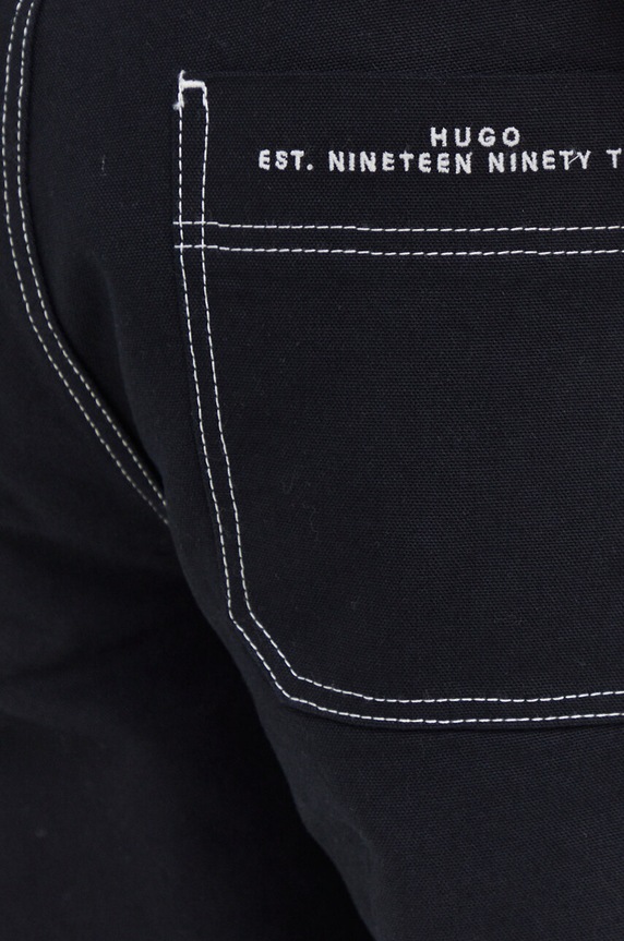 HUGO spodnie bawełniane czarny 50505863