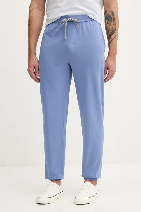 BOSS lounge alsó férfi pamut elasztánnal Mix&Match Pants kék 50515305