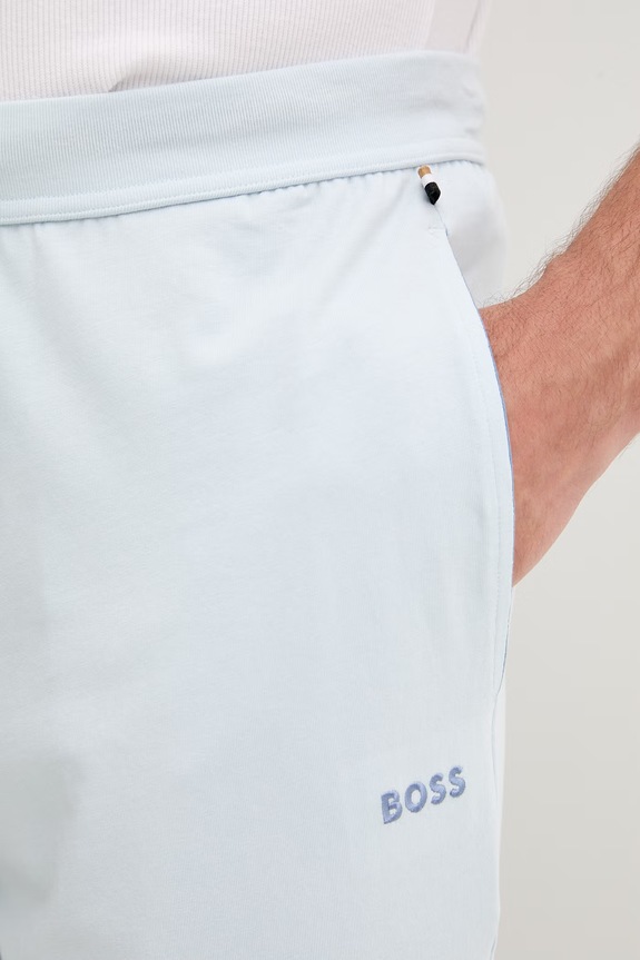 BOSS spodnie lounge męskie bawełniane z elastanem Mix&Match Pants niebieski 50515305