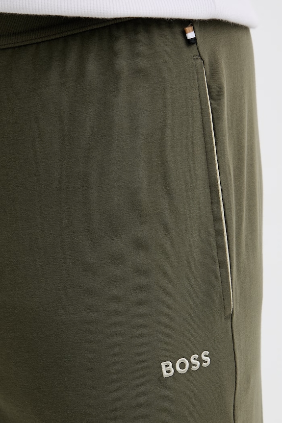 BOSS штаны loungwear мужские из хлопка с эластаном Mix&Match Pants зелёный 50515305