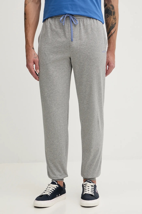 BOSS Lounge alsó férfi pamut elasztánnal Mix&Match Pants szürke 50515305
