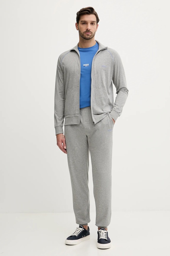 BOSS Lounge alsó férfi pamut elasztánnal Mix&Match Pants 50515305 szürke SS26