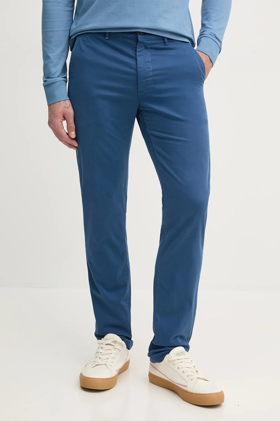 BOSS Orange spodnie Chino_slim tkanina granatowy 50510933