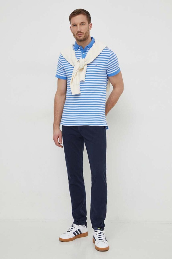 Nohavice BOSS Orange Chino_slim 50510933 tmavomodrá AA00